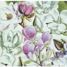 Serwetka do decoupage białe i różowe magnolie 33x33 MICHEL Unikat