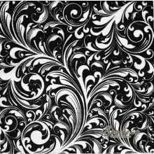 Serwetka do decoupage czarno-biały ornament 33x33 MICHEL Unikat