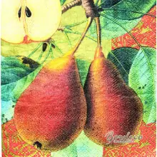 Serwetka do decoupage czerwone gruszki 25x25 MICHEL Unikat