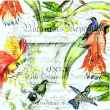 Serwetka do decoupage egzotyczne ptaki i kwiaty 25x25 MICHEL Unikat