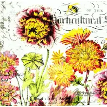 Serwetka do decoupage kwiaty anemony i pszczoła 33x33 MICHEL Unikat