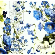 Serwetka do decoupage łąka niebieskich kwiatów 33x33 MICHEL Unikat
