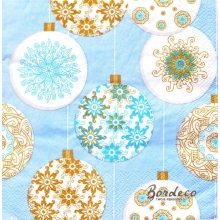 Serwetka do decoupage bombki choinkowe 33x33 NATURELLE Unikat