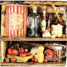 Serwetka do decoupage pełna spiżarnia 33x33 NOUVEAU Unikat