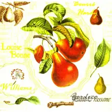 Serwetka do decoupage gruszki 33x33 PAPSTAR Unikat