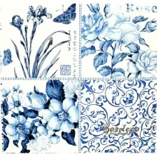 Serwetka do decoupage niebieska mozaika 33x33 PAPSTAR Unikat