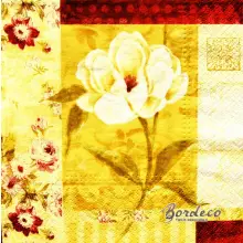 Serwetka do decoupage biała róża vintage 33x33 PAW Unikat