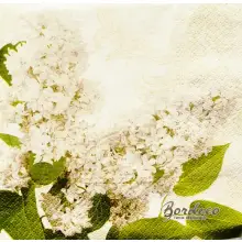 Serwetka do decoupage biały bez, lilak 33x33 PAW Unikat