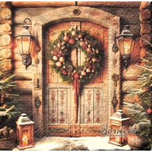 Serwetka do decoupage drzwi góralskie 33x33 PAW