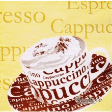 Serwetka do decoupage filiżanka kawy cappuccino, espersso 33x33 PAW