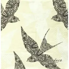 Serwetka do decoupage jaskółki vintage 33x33 PAW Unikat