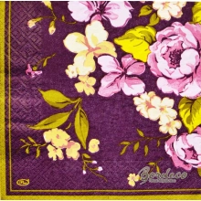 Serwetka do decoupage kompozycja kwiatowa z różami 33x33 PAW