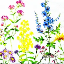 Serwetka do decoupage kolorowe kwiaty łąkowe 33x33 PAW Unikat