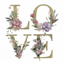Serwetka do decoupage napis LOVE 33x33 PAW