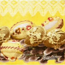 Serwetka do decoupage ludowe pisanki wielkanocne 33x33 PAW