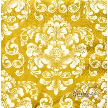 Serwetka do decoupage złoty ornament, tapeta 33x33 PAW Unikat