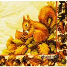 Serwetka do decoupage wiewiórka z szyszką 33x33 PAW Unikat