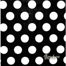 Serwetka do decoupage białe grochy na czarnym tle 33x33 PIXIE Unikat