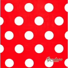 Serwetka do decoupage białe grochy na czerwonym tle 33x33 PIXIE Unikat