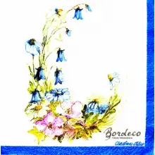 Serwetka do decoupage kompozycja kwiatowa z dzwonkami 25x25 PIXIE Unikat