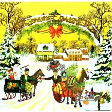 Serwetka do decoupage zimowy kulig 33x33 PIXIE Unikat