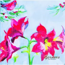 Serwetka do decoupage amarylis i kardynał 33x33 PPD Unikat