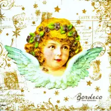 Serwetka do decoupage aniołek vintage 33x33 PPD Unikat