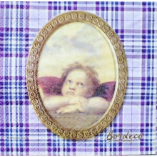 Serwetka do decoupage aniołki Rafaela Santi w ramkach 25x25 PPD Unikat