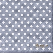 Serwetka do decoupage białe groszki na szarym tle 25x25 PPD Unikat