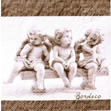 Serwetka do decoupage amorki na ławeczce 25x25 PPD