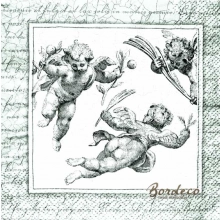 Serwetka do decoupage cherubinki, amorki w ramce 25x25 PPD Unikat