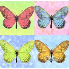 Serwetka do decoupage cztery motyle 33x33 PPD Unikat