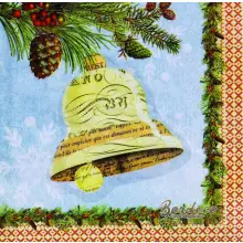 Serwetka do decoupage dzwoneczek, bombka 25x25 PPD Unikat