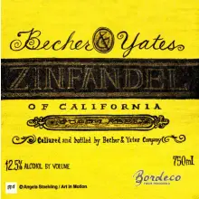 Serwetka do decoupage letykieta kalifornijskiego wina 25x25 PPD Unikat