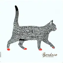Serwetka do decoupage kot z czerwonymi stopami 25x25 PPD Unikat