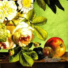Serwetka do decoupage bukiet kwiatów i owoce 25x25 PPD Unikat
