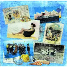 Serwetka do decoupage wakacje, lato vintage 33x33 PPD Unikat