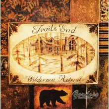 Serwetka do decoupage leśny obrazek 25x25 PPD Unikat