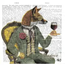 Serwetka do decoupage lis z winem 33x33 PPD Unikat