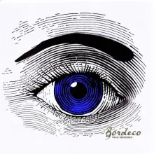 Serwetka do decoupage duże niebieskie oko 33x33 PPD Unikat