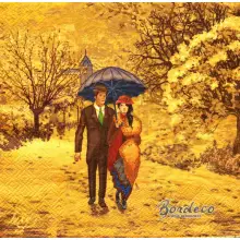 Serwetka do decoupage para pod parasolem na spacerze w parku 33x33 PPD Unikat