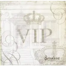 Serwetka do decoupage srebrny VIP 33x33 PPD Unikat