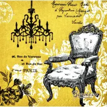 vSerwetka do decoupage barok, styl barokowy 25x25 PPD Unikat