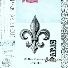Serwetka do decoupage francuskie symbole PPD Unikat