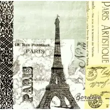 Serwetka do decoupage Paryż, wieża Eiffla, vintage 33x33 PPD Unikat