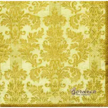 Serwetka do decoupage złota tapeta, ornament 33x33 PPD Unikat