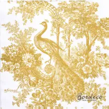 Serwetka do decoupage złoty paw 33x33 PPD Unikat