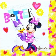 Serwetka do decoupage myszka Minnie i  kaczuszka Daisy 33x33 PROCOS Unikat