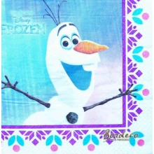 Serwetka do decoupage Kraina Lodu, Frozen, bałwanek Olaf, Elza, Anna 33x33 PROCOS