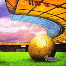 Serwetka do decoupage piłka nożna na stadionie 33x33 PROCOS Unikat